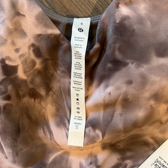 🍋Lululemon Align Tank *Waist Diamond Dye Mink Bery Lunar Rock Shadow Grey Sz 8 - Picture 3 of 4
